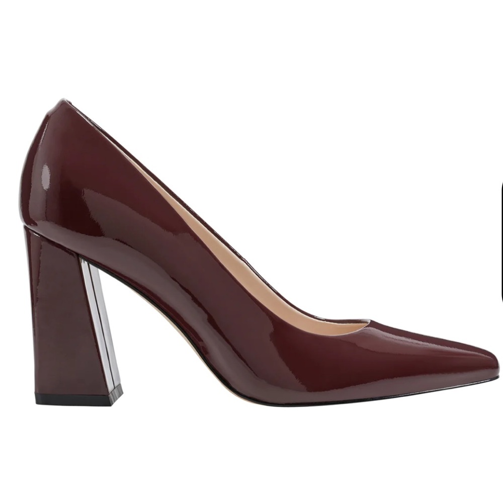 Marc Fisher Burgundy Patent Leather Heels